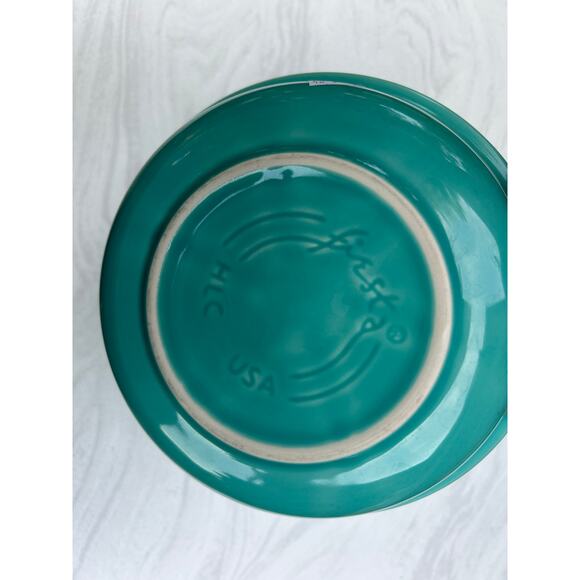 Fiestaware Fiesta HLC Turquoise Blue Three Cereal Bowl 6 7/8" - Picture 4 of 4